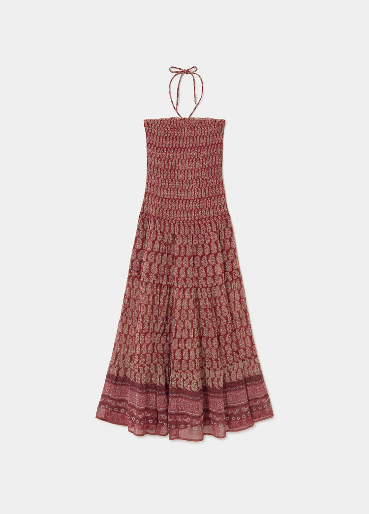 Vestido engomado estampado