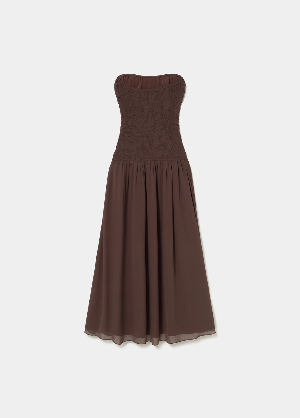 Vestido frunces largo