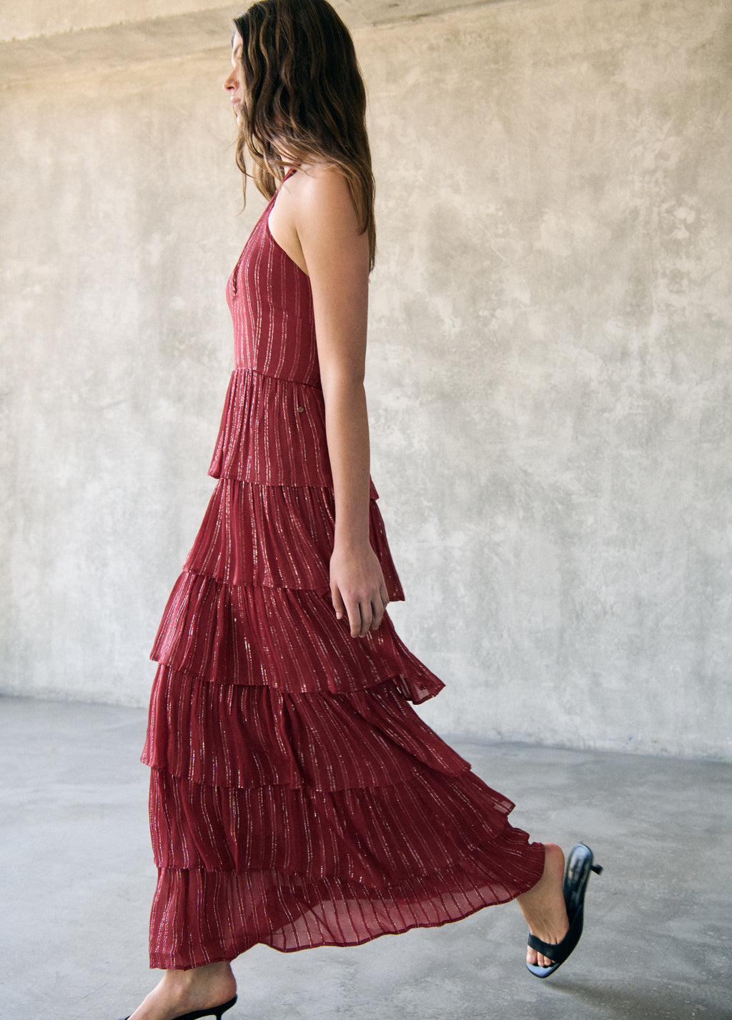 Shiny halter dress