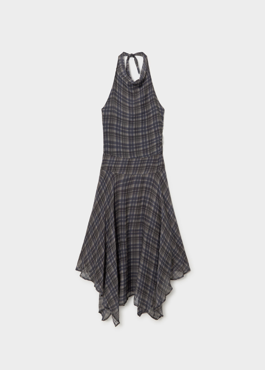 Robe longue imprimée drapée
