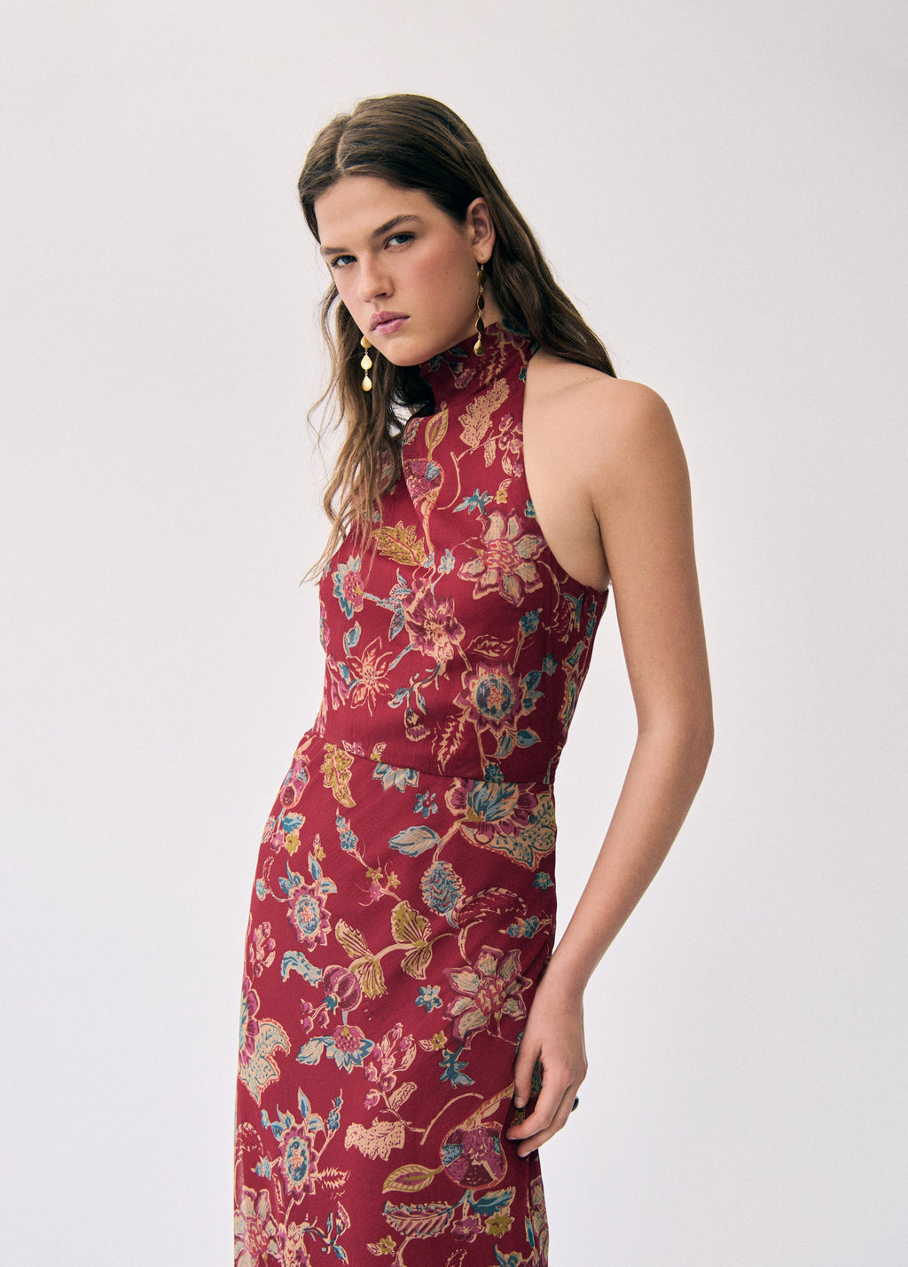 Long printed dress