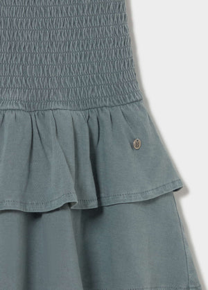 Vestido smock volantes