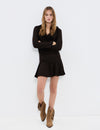 Draped ruffle dress