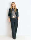 Wide low-rise trousers