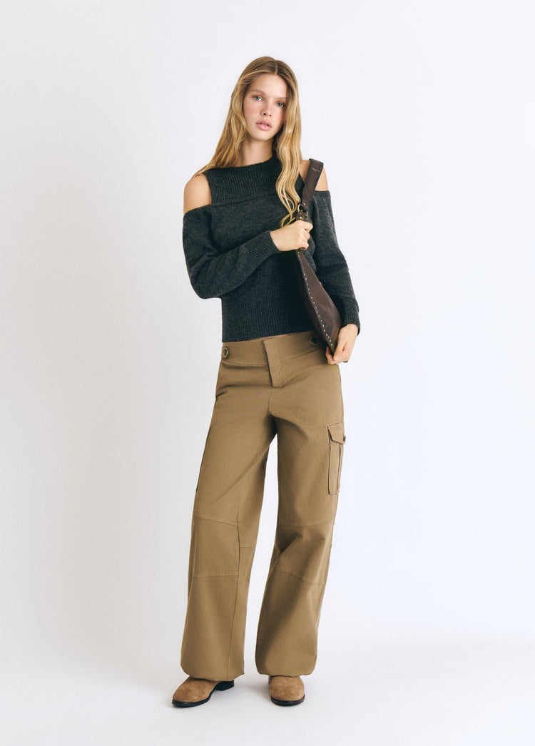 Cargo-broek met middelhoge taille