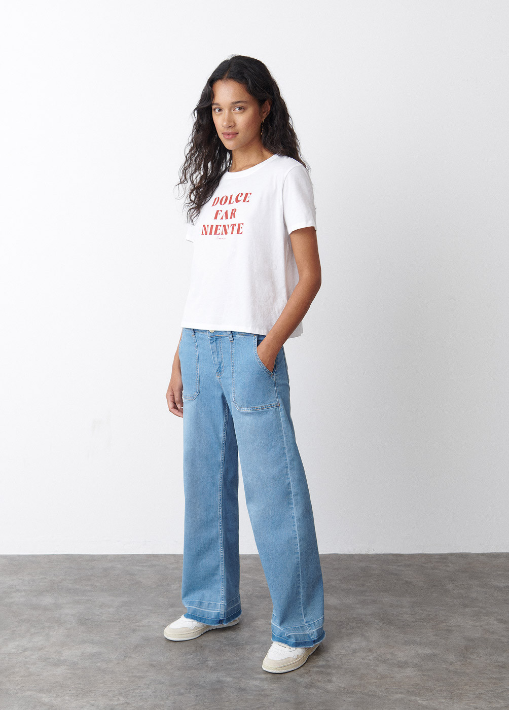 CULOTTE-JEANS MIT...