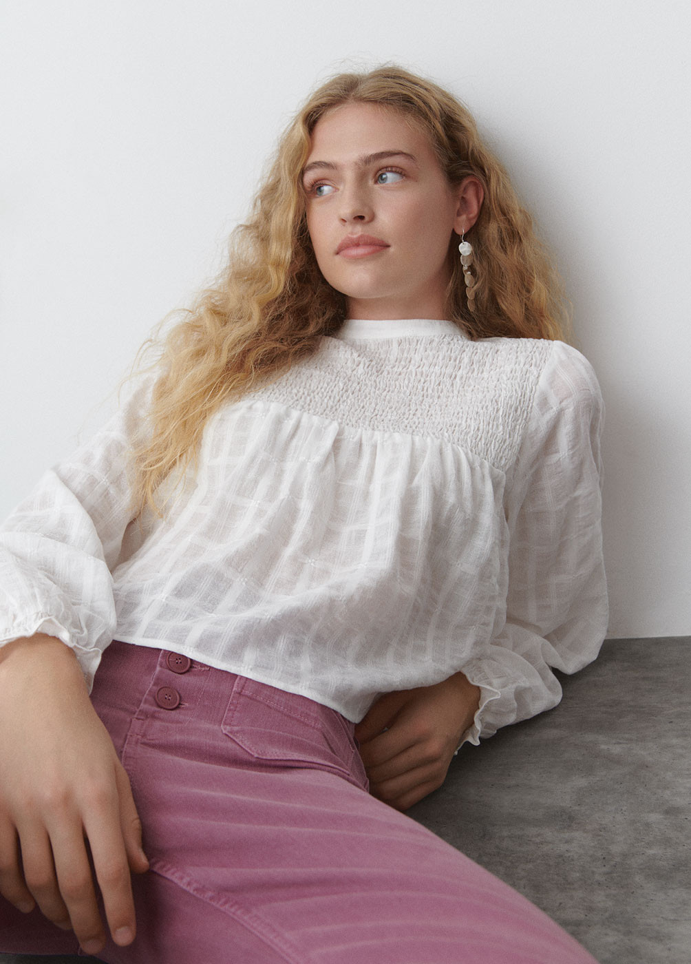 BLUSE GESMOKTE PASSE