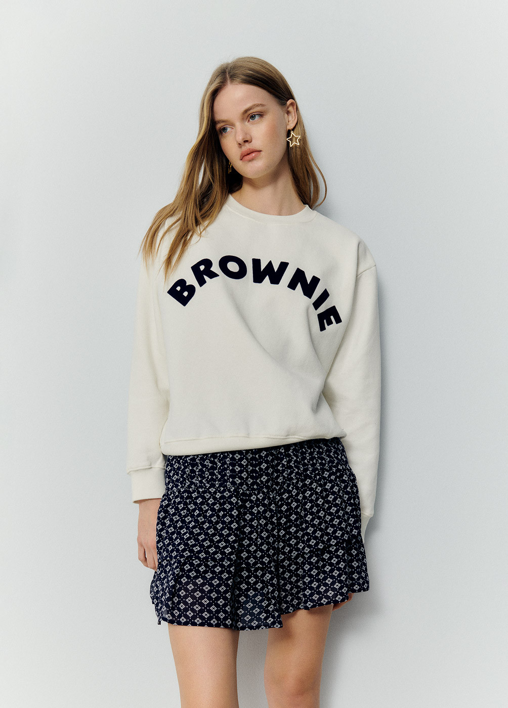 Sweater brownie flock 
