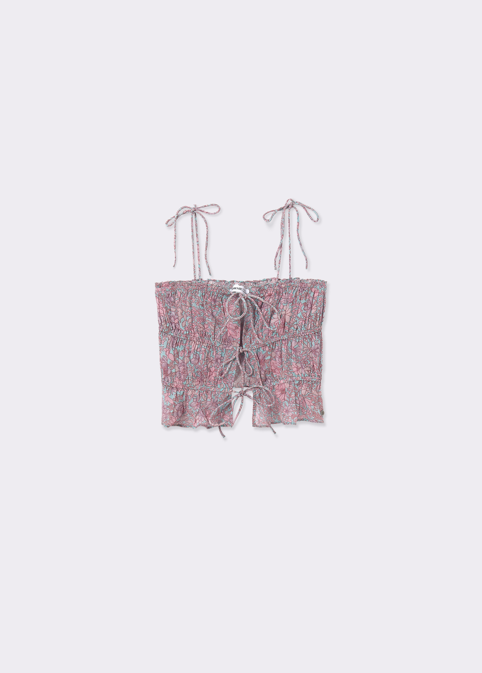 Top llaços estampat flors