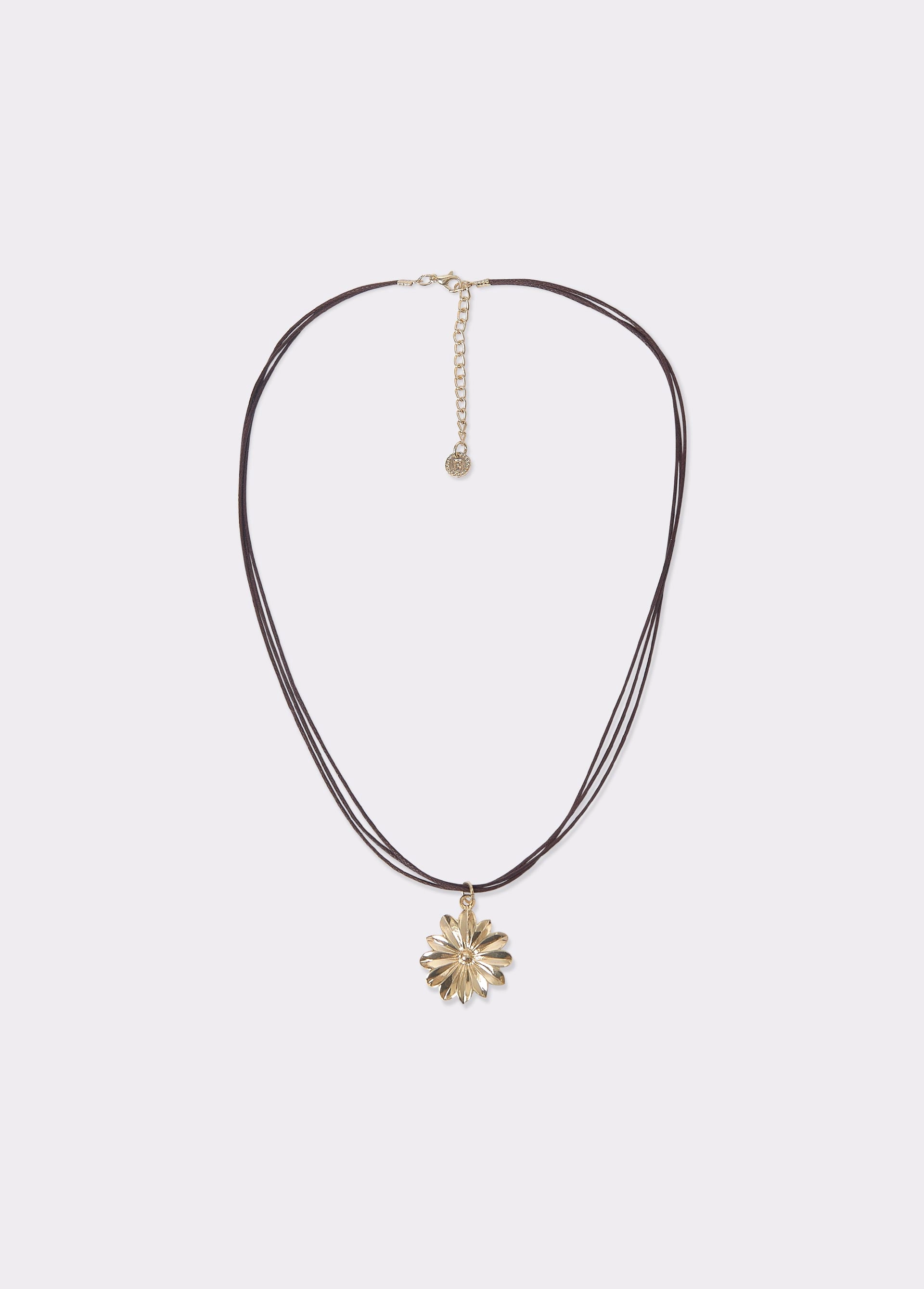 Collar largo flor