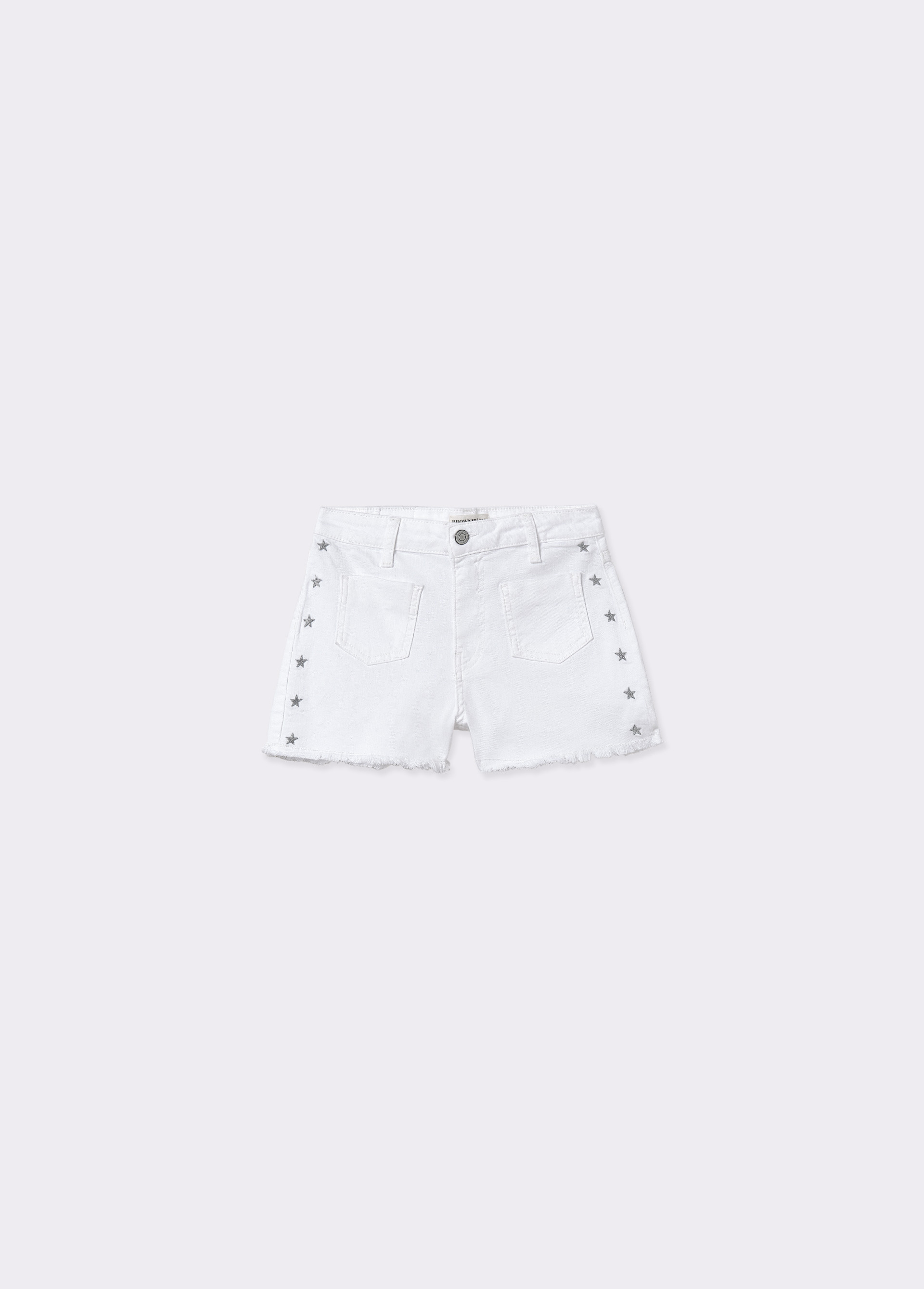 Embroidered stars shorts