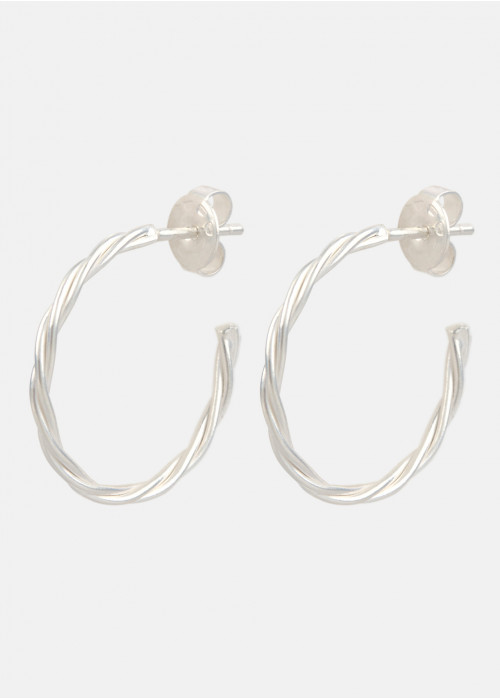 Small hoop earrings w/ coiled detail