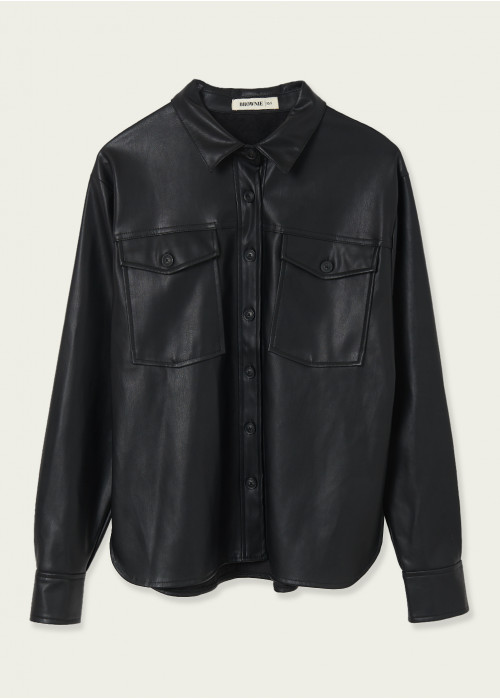 Venus faux leather overshirt