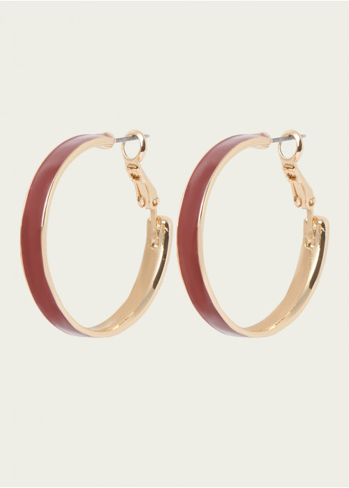 Lacquered hoop earrings