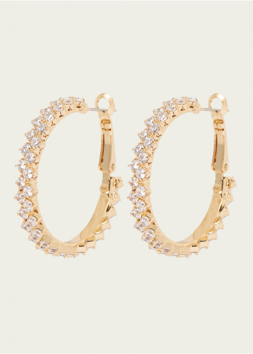 Zirconia hoop earrings