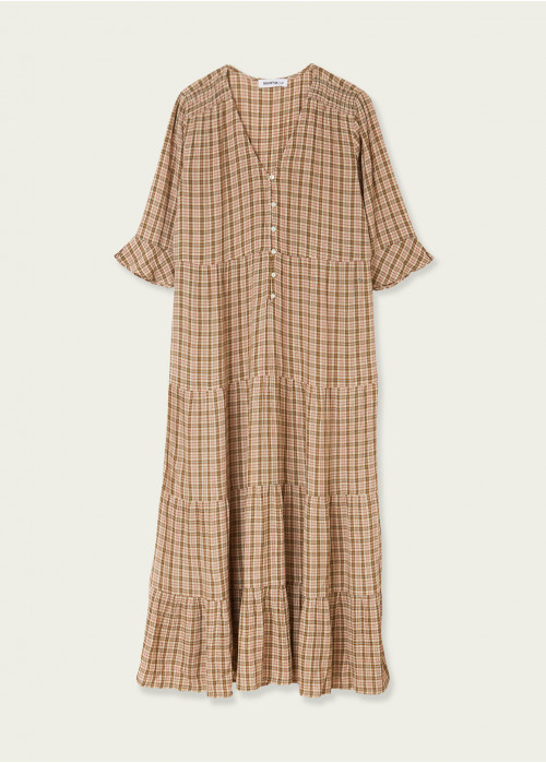 Patri long check dress