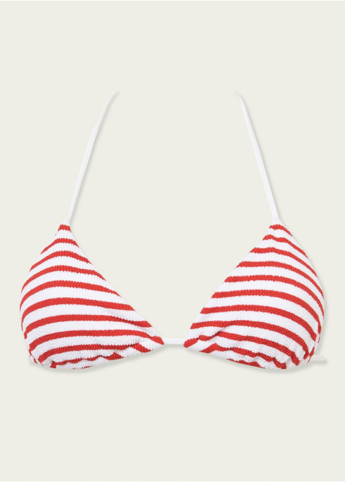 Triangular striped bra