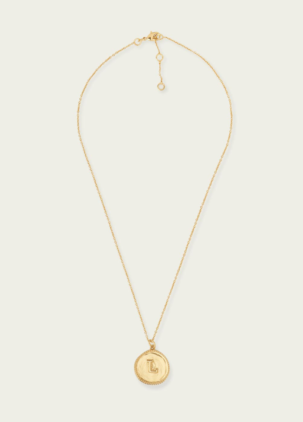 'L' INITIAL MEDALLION NECKLACE