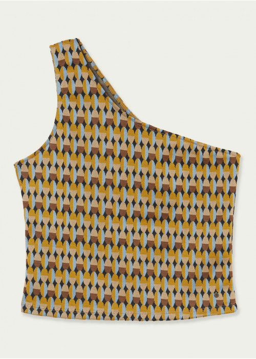 Rania jacquard shoulder top