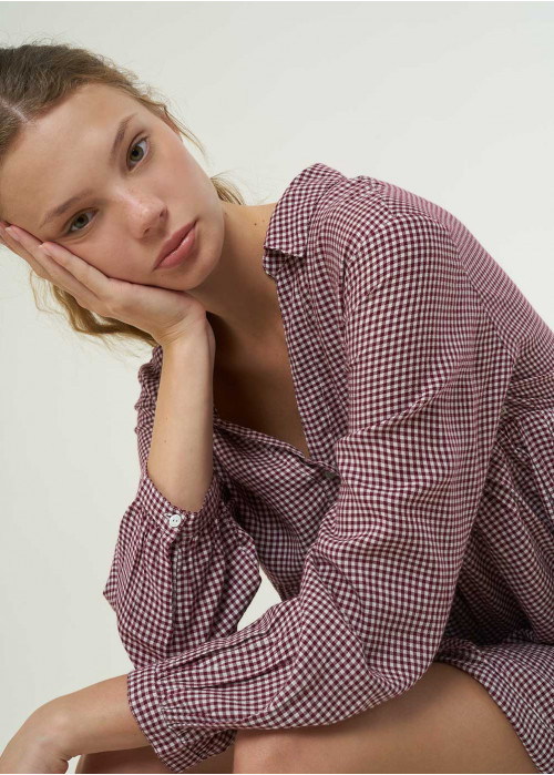 Aris vichy check shirt dress