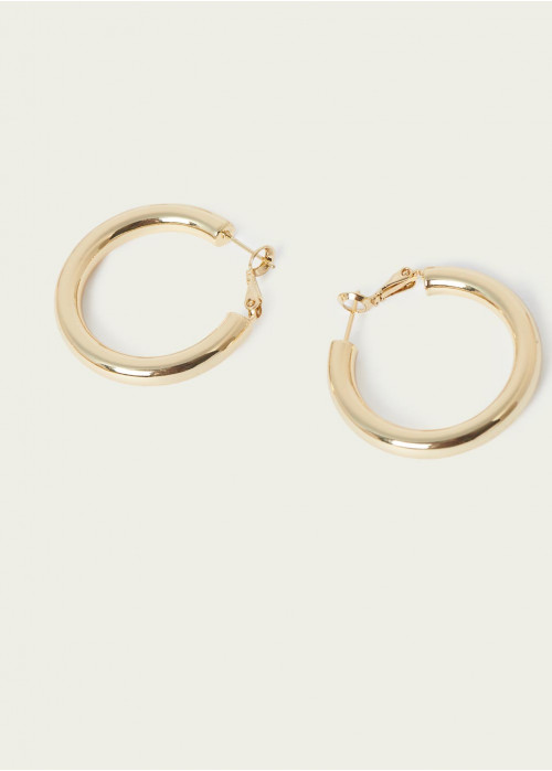Thick hoop earrings