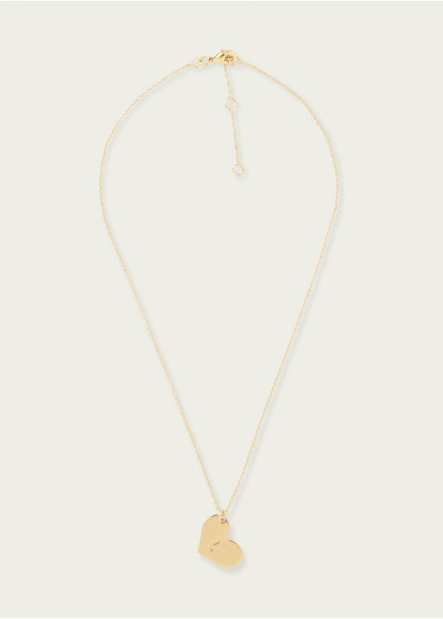 Heart necklace with 'l' initial