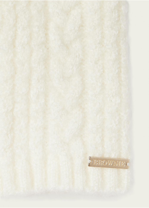 Australia cable-knit fingerless mittens