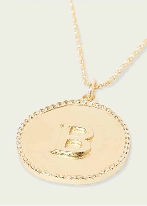 Initial medallion necklace
