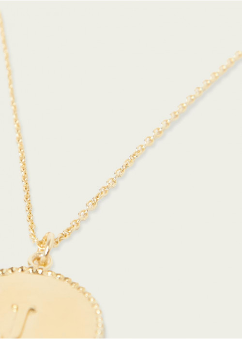 Initial medallion necklace