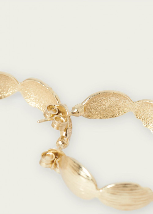 Shaped detail hoop earrings