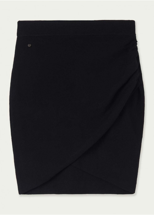 Studio knitted wraparound skirt