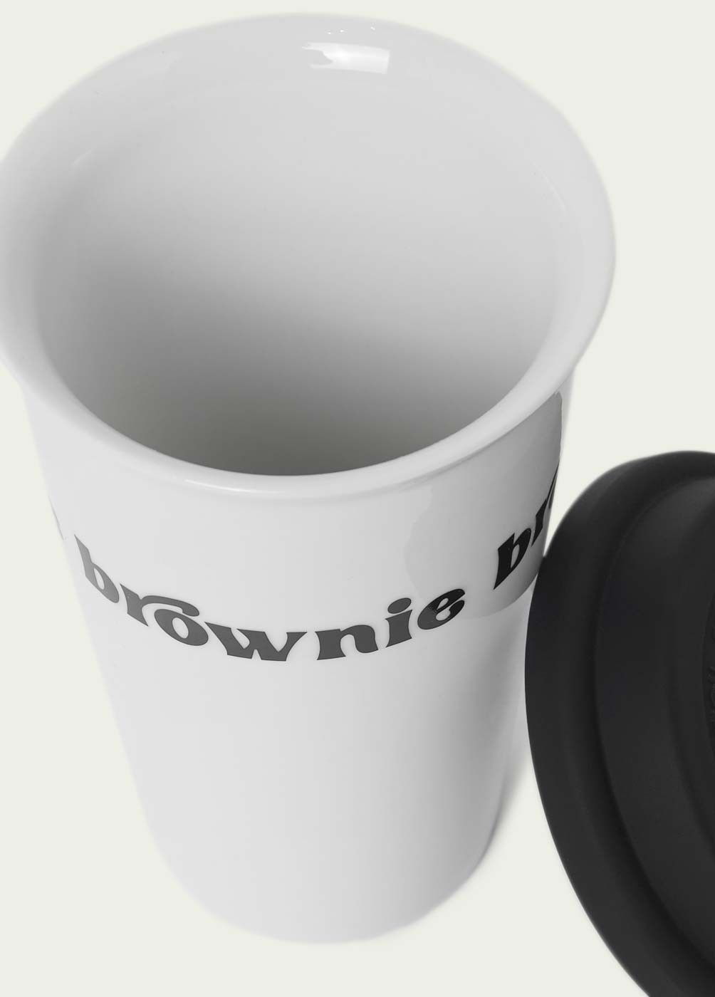 Brownie logo reusable coffee cup
