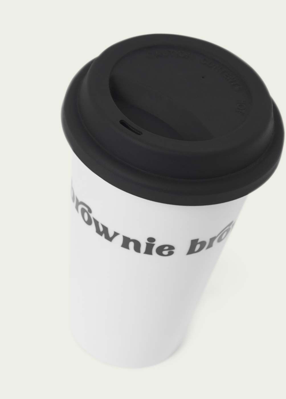 Brownie logo reusable coffee cup