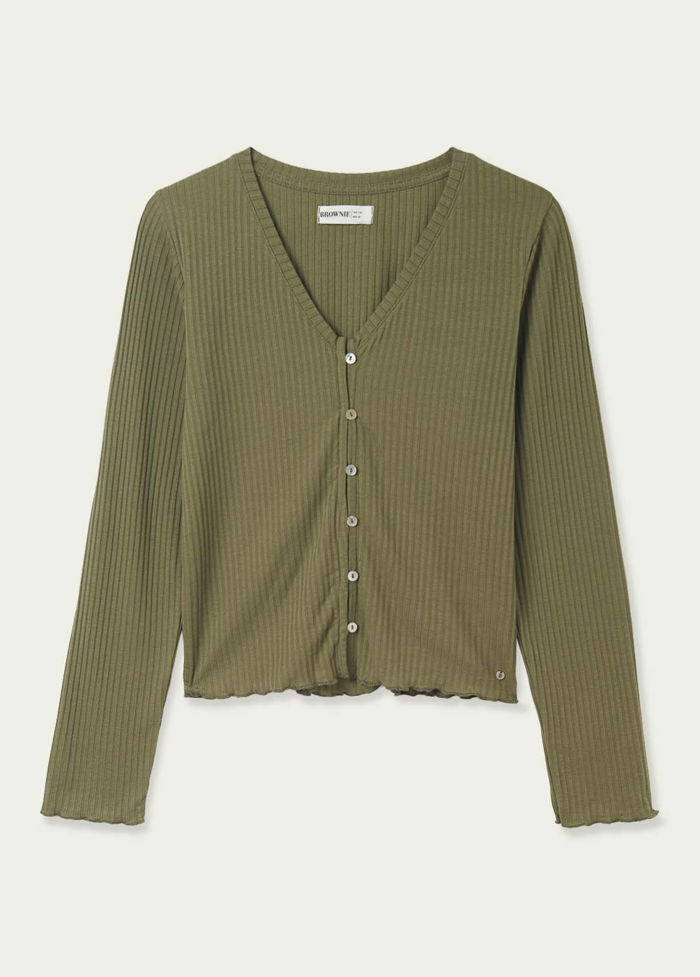 ALEX BUTTONED LONG-SLEEVED TOP