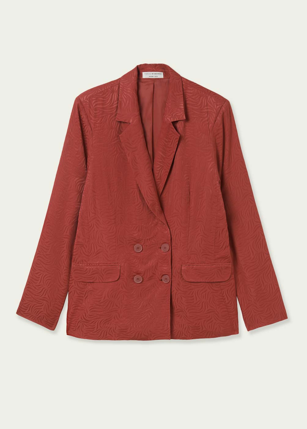 BLUR JACQUARD DOUBLE-BREASTED BLAZER