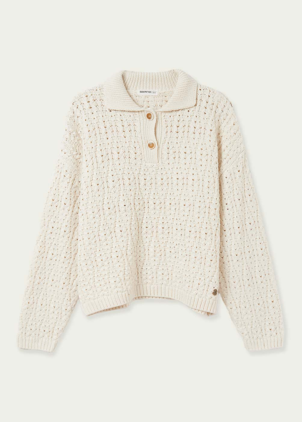 CANDEM BRAIDED POLO-STYLE JUMPER