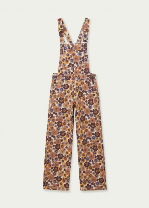 Floral print dungarees