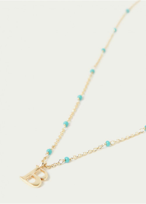 Beaded initial necklace