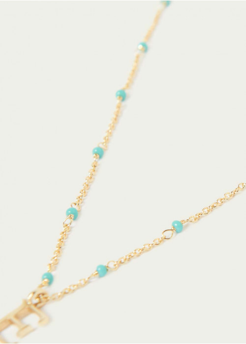 Beaded initial necklace