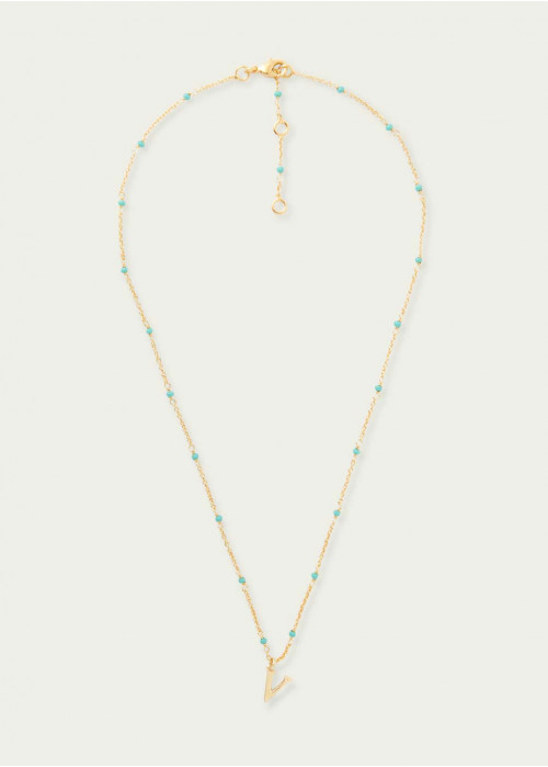 Beaded initial necklace