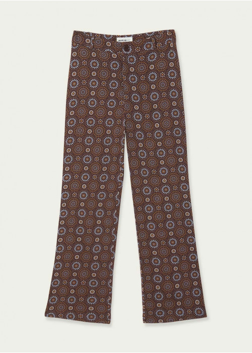 Alexa straight print trousers