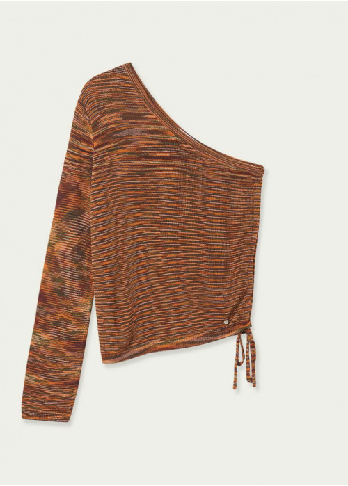 Lilianne asymmetrical space dye jumper