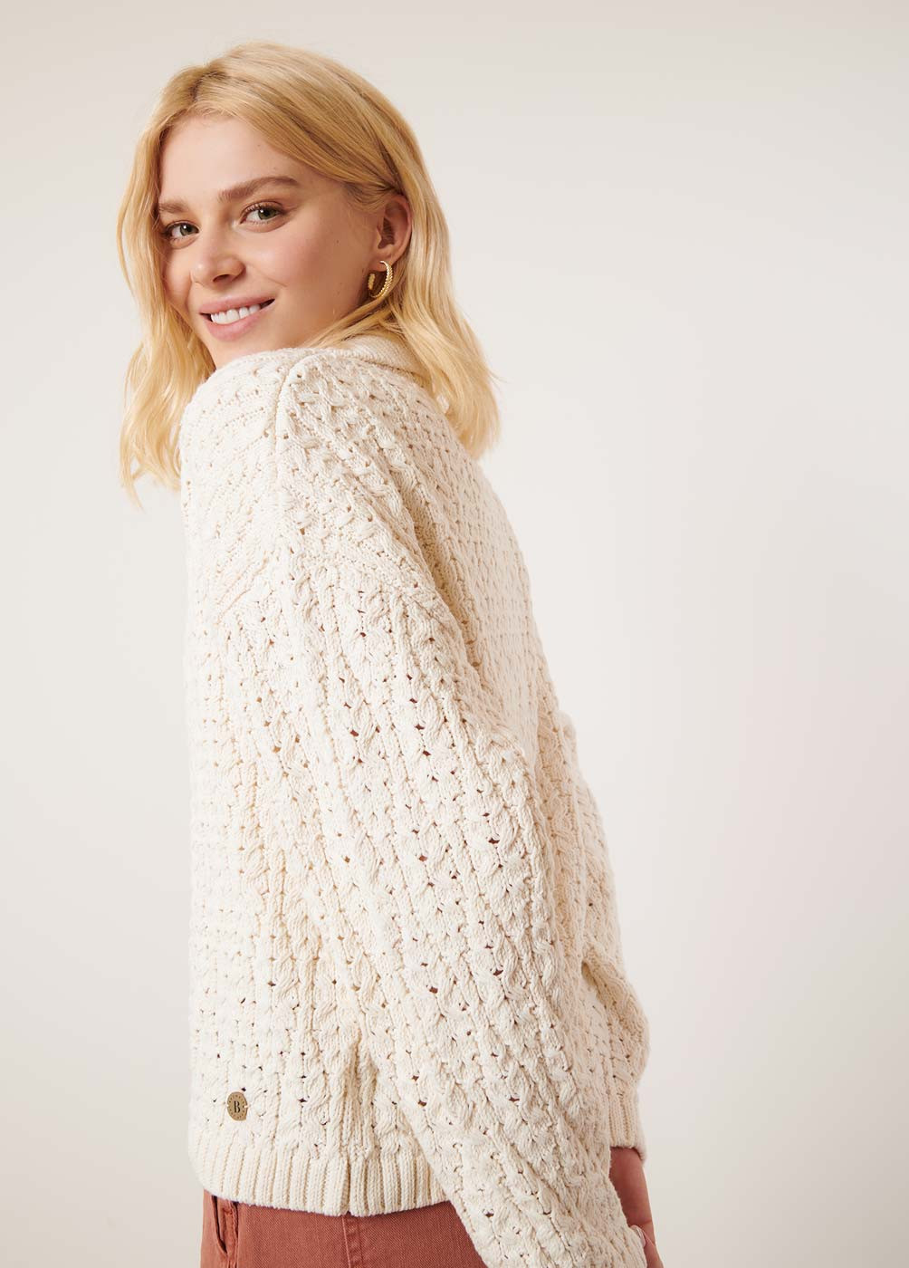 CANDEM BRAIDED POLO-STYLE JUMPER