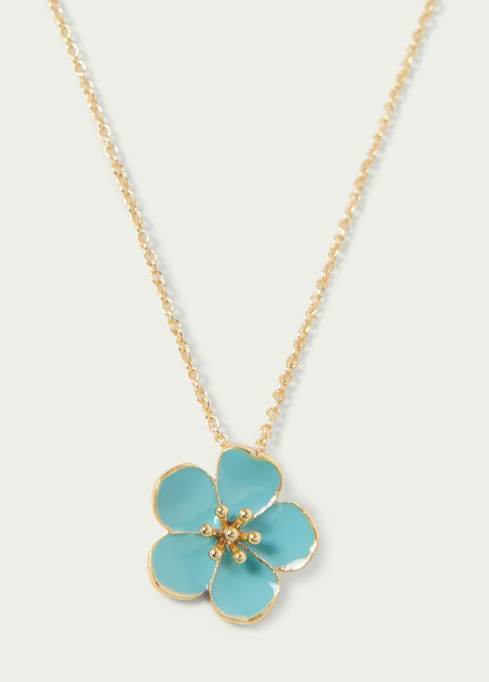 TURQUOISE HIBISCUS NECKLACE