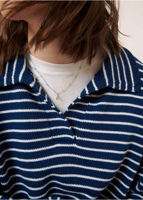 Beaded initial necklace