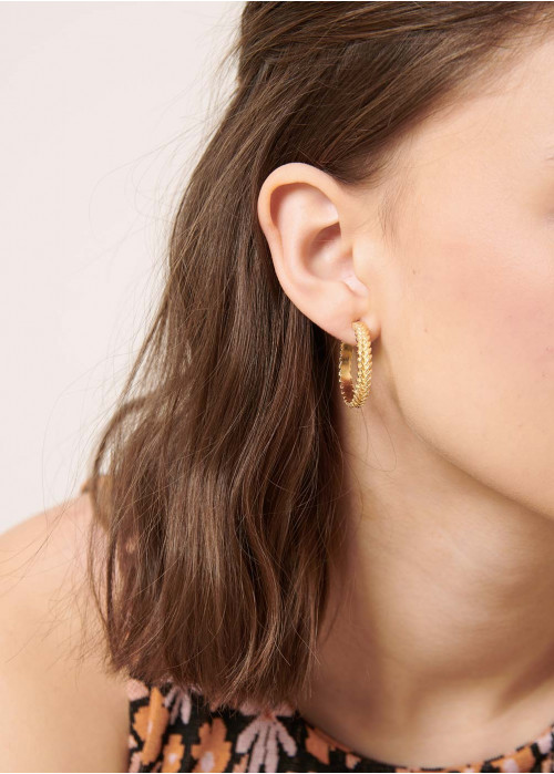BRAID HOOP EARRINGS