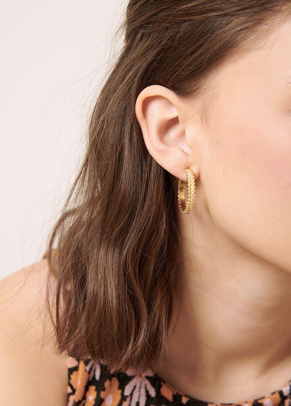 BRAID HOOP EARRINGS