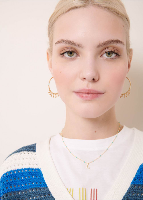 Discs hoop earrings