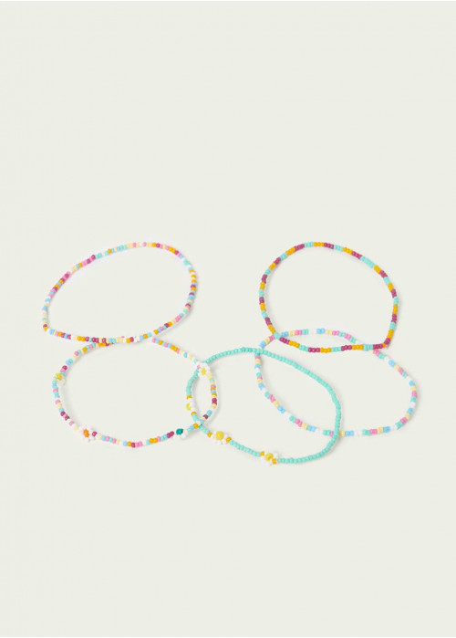 Pack of 5 elasticated bracelets