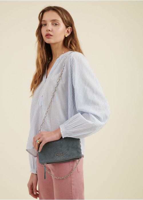 Eli snakeskin effect bag